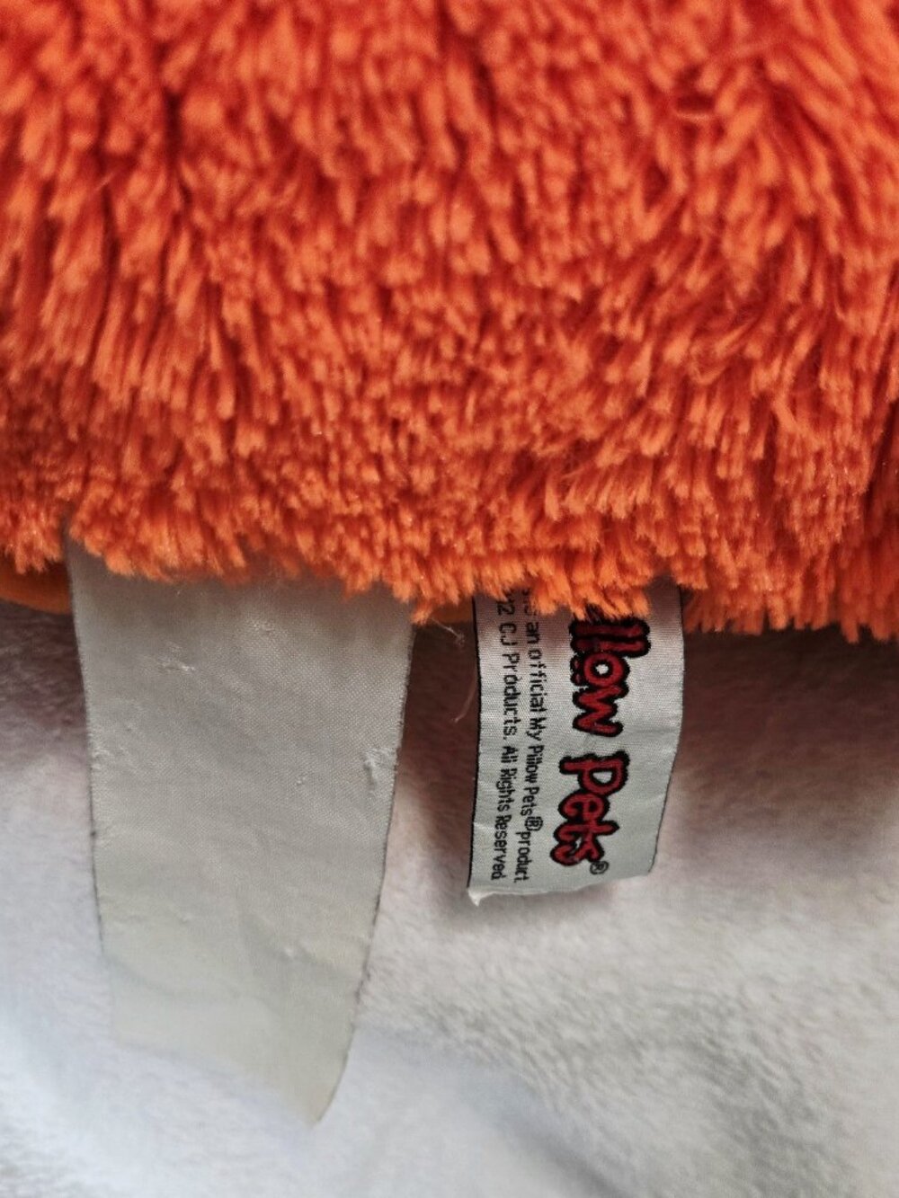 Pillow Pets Orange Neon Neonz Dog 16" Plush Shaggy Puppy 2012 - Picture 6 of 6